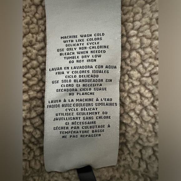 LEVI STRAUSS & CO BROWN FAUX LEATHER FLEECE LINED JACKET SZ large preowned - Picture 5 of 11